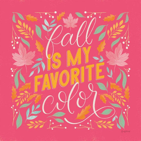 Autumn Sayings I Bright Black Modern Wood Framed Art Print by Thorns, Becky