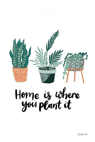 Plant It Black Ornate Wood Framed Art Print with Double Matting by Thorns, Becky