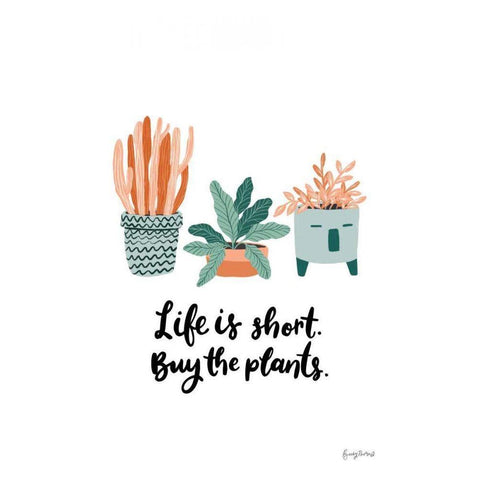 Life is Short Gold Ornate Wood Framed Art Print with Double Matting by Thorns, Becky