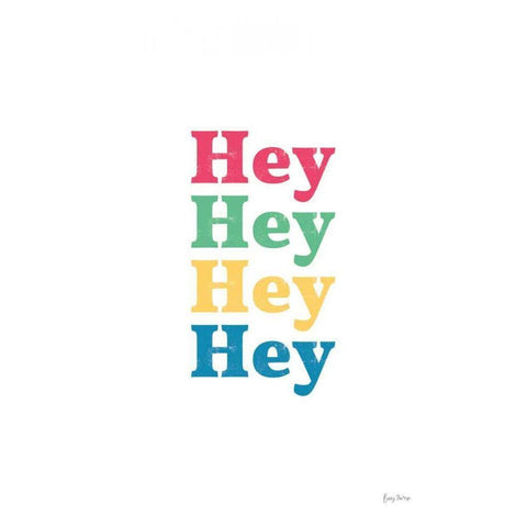 Rainbow Hey Black Modern Wood Framed Art Print with Double Matting by Thorns, Becky