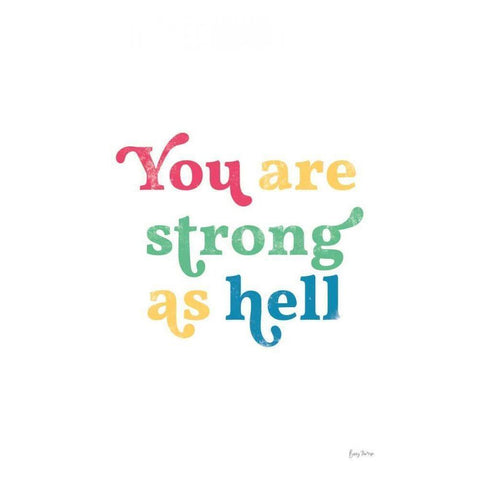 Rainbow You Are Strong Gold Ornate Wood Framed Art Print with Double Matting by Thorns, Becky