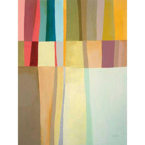 Stitched Together III Black Modern Wood Framed Art Print by Davies, Jane