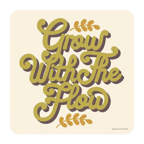 Grow With the Flow Gold Ornate Wood Framed Art Print with Double Matting by Snowdon, Alexandra