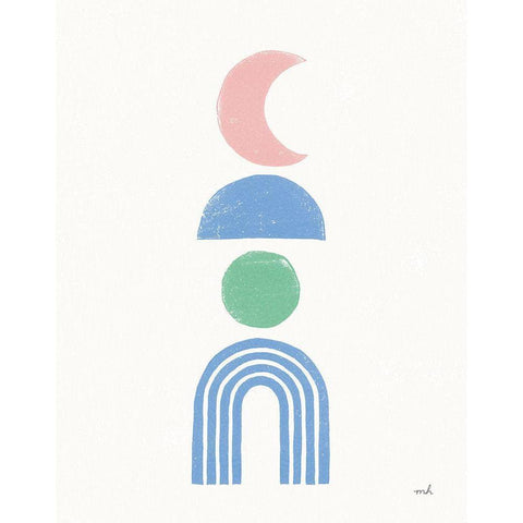 Minimalist Boho II Pastel White Modern Wood Framed Art Print by Hershey, Moira