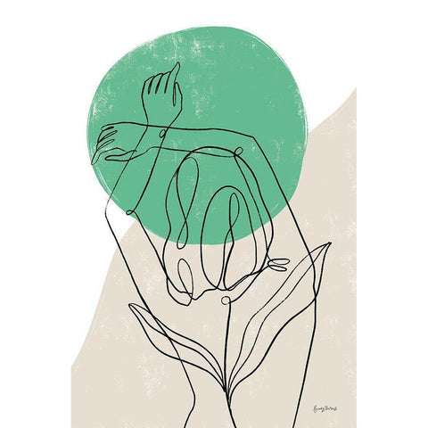 Planted IV Black Modern Wood Framed Art Print with Double Matting by Thorns, Becky