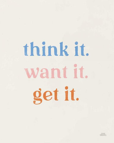 Think It White Modern Wood Framed Art Print with Double Matting by Marshall, Laura