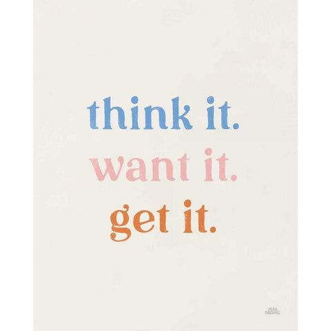 Think It Black Modern Wood Framed Art Print by Marshall, Laura