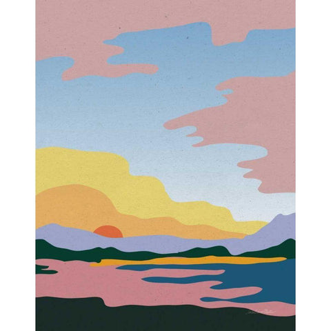 Hills and Valleys III Gold Ornate Wood Framed Art Print with Double Matting by Miller, Sara Zieve