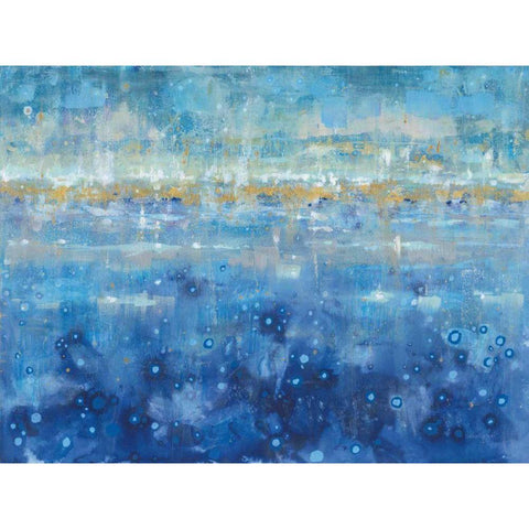 Horizon Black Modern Wood Framed Art Print by Nai, Danhui