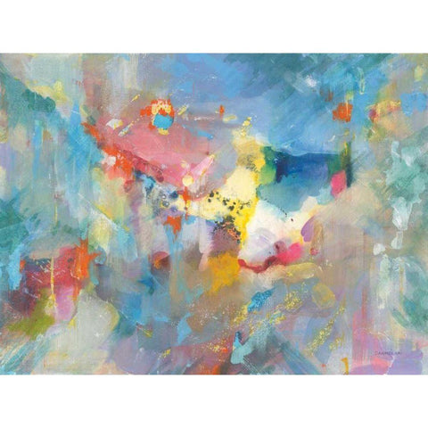 Quasar White Modern Wood Framed Art Print by Nai, Danhui