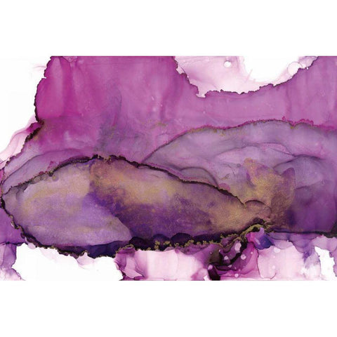 Violet White Modern Wood Framed Art Print by Paschke, Chris