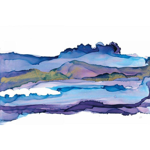 Coastal Ink II White Modern Wood Framed Art Print by Paschke, Chris