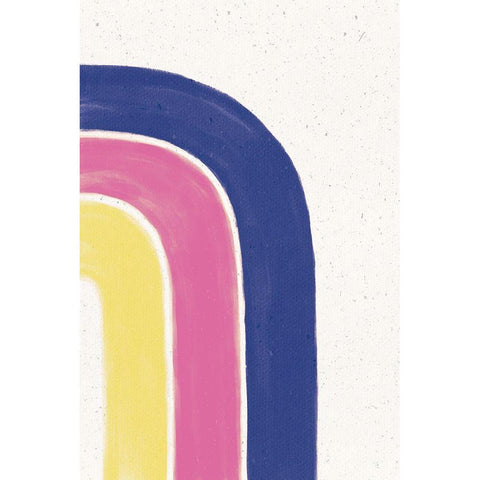 Rainbow Blush I Black Modern Wood Framed Art Print by York, Leah
