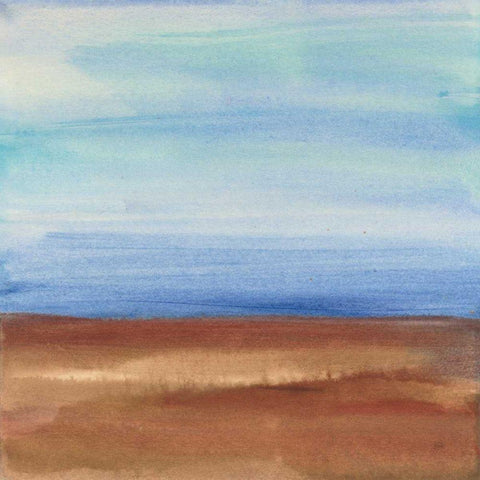 Sandy Ridge I White Modern Wood Framed Art Print with Double Matting by Paschke, Chris