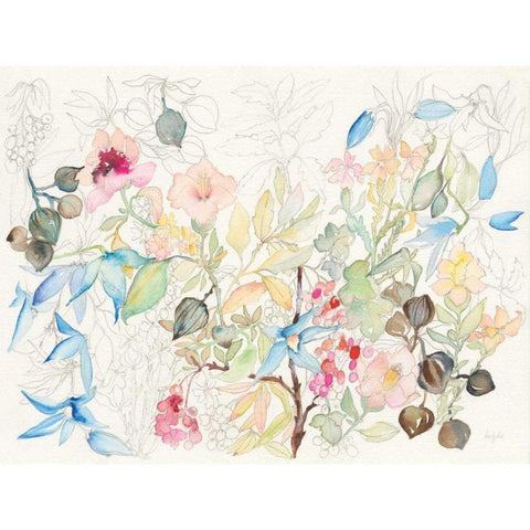 Hopeful Spring White Modern Wood Framed Art Print by Rice, Kristy