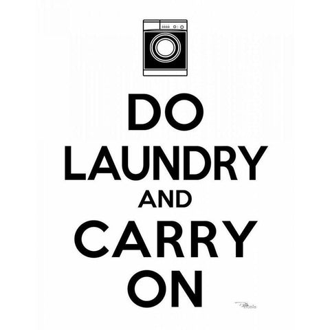 Laundry On I BW Black Modern Wood Framed Art Print with Double Matting by Pela Studio