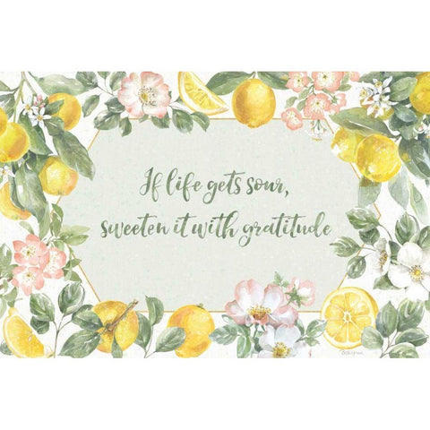 Citrus Charm I Gold Ornate Wood Framed Art Print with Double Matting by Grove, Beth