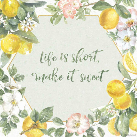 Citrus Charm II Gold Ornate Wood Framed Art Print with Double Matting by Grove, Beth