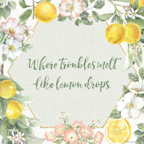 Citrus Charm III Gold Ornate Wood Framed Art Print with Double Matting by Grove, Beth