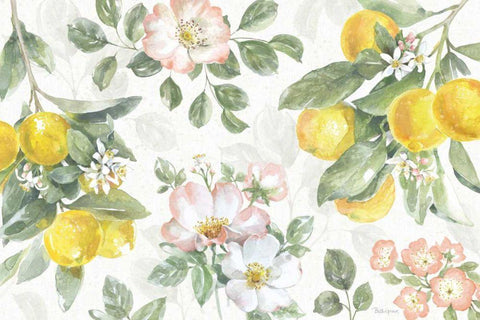Citrus Charm IV White Modern Wood Framed Art Print with Double Matting by Grove, Beth