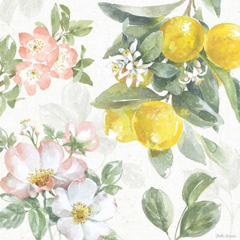 Citrus Charm V Gold Ornate Wood Framed Art Print with Double Matting by Grove, Beth