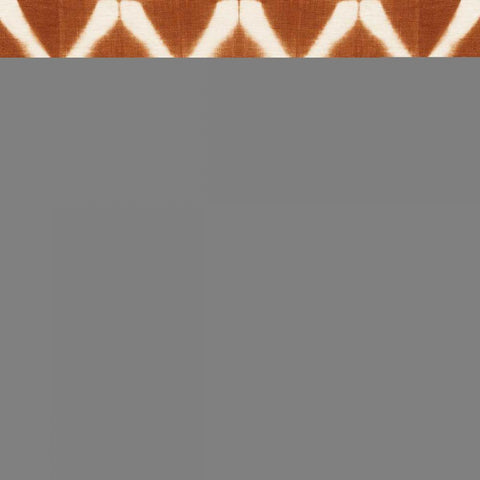 Shibori Square V Orange Black Ornate Wood Framed Art Print with Double Matting by Green, Nancy