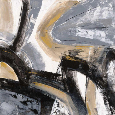 Urban Graffiti I Black Modern Wood Framed Art Print with Double Matting by Vassileva, Silvia