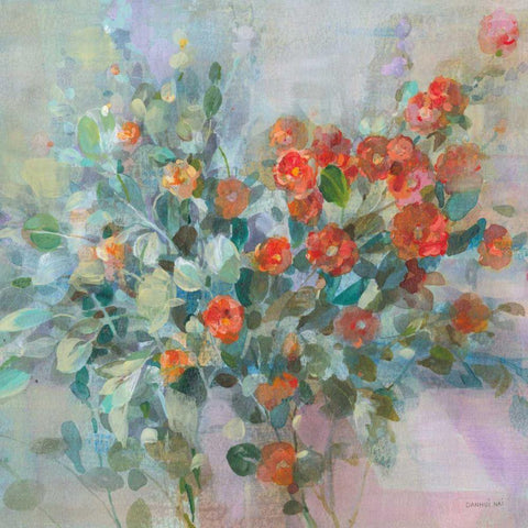 All the Blooming Gold Ornate Wood Framed Art Print with Double Matting by Nai, Danhui