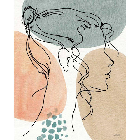 Soft Figures VI Black Modern Wood Framed Art Print by Tavoletti, Anne