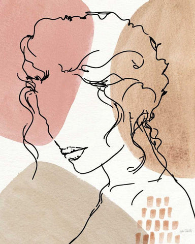 Soft Figures VII White Modern Wood Framed Art Print with Double Matting by Tavoletti, Anne