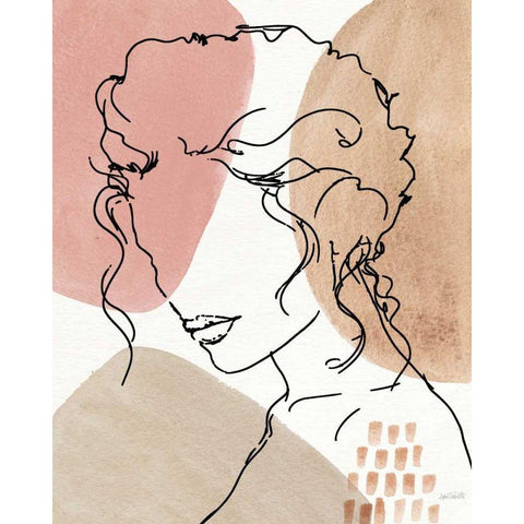 Soft Figures VII Black Modern Wood Framed Art Print by Tavoletti, Anne