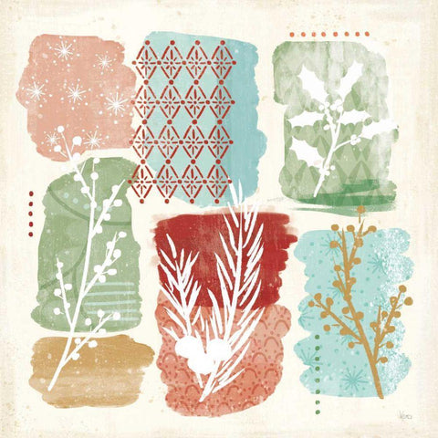 Holiday Flair VI Black Modern Wood Framed Art Print with Double Matting by Charron, Veronique