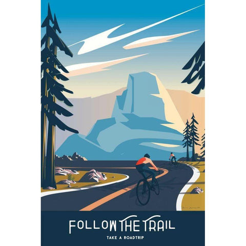 Follow the Trail Gold Ornate Wood Framed Art Print with Double Matting by Escalante, Omar