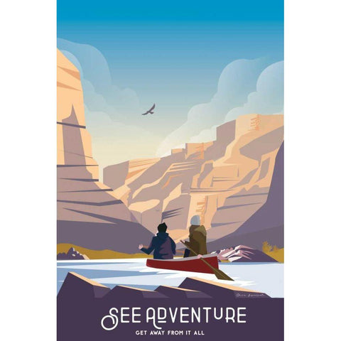 See Adventure Gold Ornate Wood Framed Art Print with Double Matting by Escalante, Omar