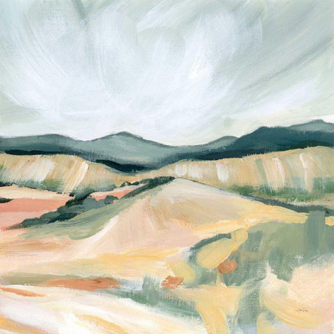 Vermillion Landscape II Gold Ornate Wood Framed Art Print with Double Matting by Pete, Katrina