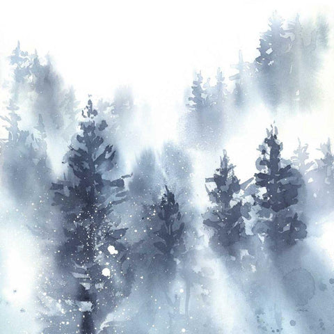 Misty Forest II Gold Ornate Wood Framed Art Print with Double Matting by Pete, Katrina
