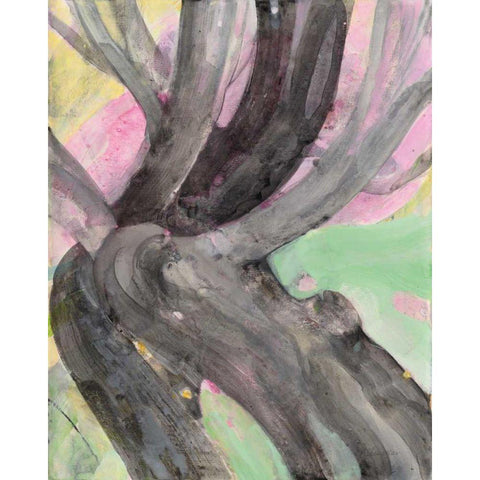 Branching Out I White Modern Wood Framed Art Print by Hristova, Albena