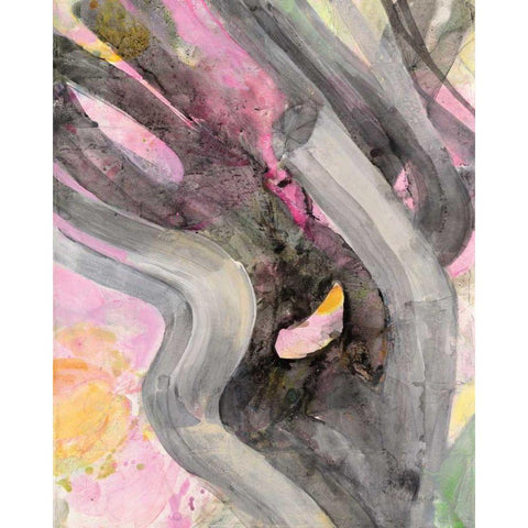 Branching Out II White Modern Wood Framed Art Print by Hristova, Albena