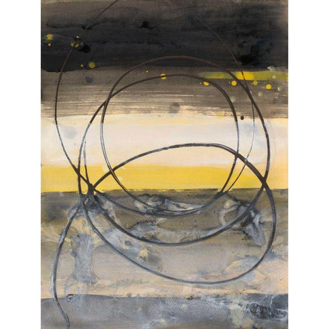 Horizon Balance I Black Modern Wood Framed Art Print by Hristova, Albena