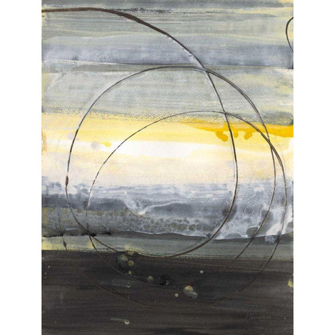Horizon Balance IV Gold Ornate Wood Framed Art Print with Double Matting by Hristova, Albena
