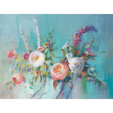 Avalon Blooms Gold Ornate Wood Framed Art Print with Double Matting by Nai, Danhui