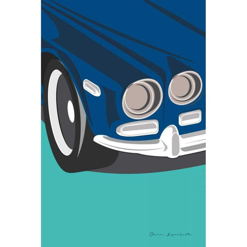 Vintage Car I Gold Ornate Wood Framed Art Print with Double Matting by Escalante, Omar
