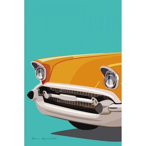 Vintage Car II Gold Ornate Wood Framed Art Print with Double Matting by Escalante, Omar