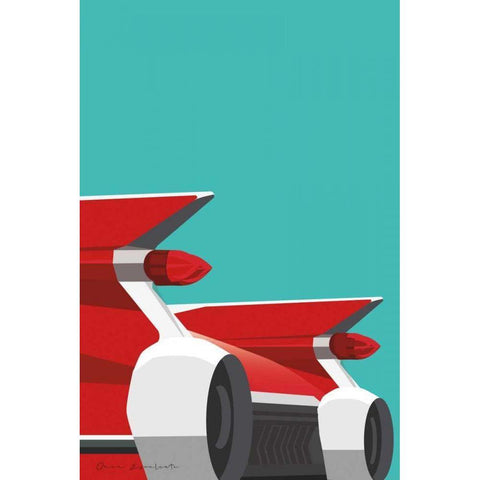 Vintage Car IV Black Modern Wood Framed Art Print with Double Matting by Escalante, Omar