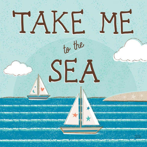 Sea and Me I Black Modern Wood Framed Art Print by Averinos, Melissa