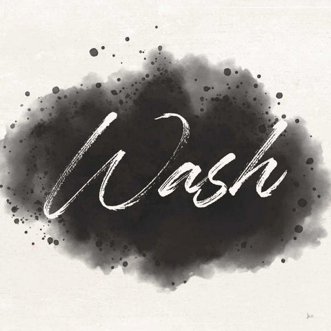 Laundry Splash I White Modern Wood Framed Art Print by Aiken, Jess