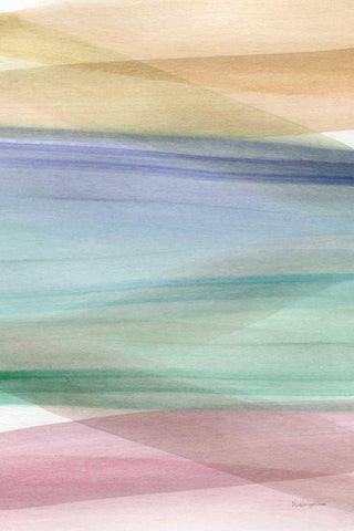 Soft Summer II White Modern Wood Framed Art Print with Double Matting by Charro, Mercedes Lopez