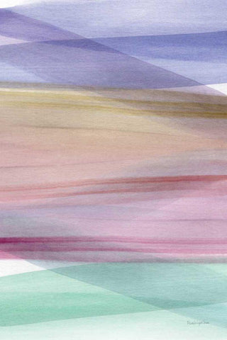 Soft Summer II Warm White Modern Wood Framed Art Print with Double Matting by Charro, Mercedes Lopez