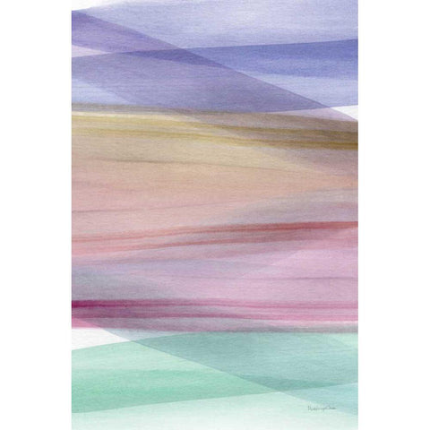 Soft Summer II Warm Gold Ornate Wood Framed Art Print with Double Matting by Charro, Mercedes Lopez