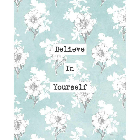 Believe in Yourself Gold Ornate Wood Framed Art Print with Double Matting by Pertiet, Katie